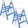 Tectake Gerüstbock Stahl 68,5 x 56,5 x 79,5 cm blau 2er-Set