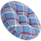 1/2/4/6 er Set Stuhlkissen 40/45/50x8cm Dicke Auflagen Quadratische rund Sitzkissen StühleSitzauflage für Indoor und Outdoor Polsterung Steppkissen/Bodenkissen (Color : @17, Size : Round 1pc (40/16i