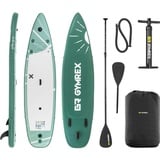 Gymrex Stand Up Paddleboard aufblasbar 125 kg grün Doppelkammer 335 x 78 x 15 cm