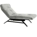 KAWOLA Relaxliege AMERIVA Polyester 80 x 110 x 158 cm Silber mit Kissen und Kopfteil