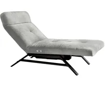 KAWOLA Relaxliege AMERIVA Polyester 80 x 110 x 158 cm Silber mit Kissen und Kopfteil