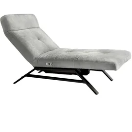 KAWOLA Relaxliege AMERIVA Polyester 80 x 110 x 158 cm Silber mit Kissen und Kopfteil