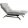 KAWOLA Relaxliege AMERIVA Polyester 80 x 110 x 158 cm Silber mit Kissen und Kopfteil