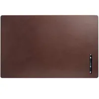 Dacasso Seitenschienen Schreibtischunterlage aus Leder ohne Schienen, Schokobraun, 76.2 x 48.26 x 0.64 cm