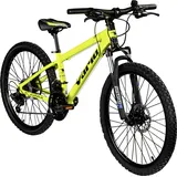 Vario Bikes Vario Mountainbike XC DIABLO 24 DISK MTB Hardtail 24 Zoll RH 34cm 21-Gang gelb schwarz