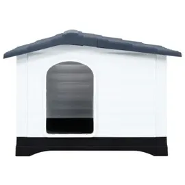 vidaXL Hundehütte 90,5 x 68 x 66 cm Polypropylen Grau