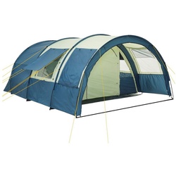 CampFeuer Tunnelzelt CampFeuer Zelt Multi für 4 Personen, Blau/Sand, Tunnelzelt 5000 mm Wassersäule