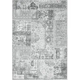 OBSESSION Teppich "Avantgarde 105", grau, B:120cm H:8mm L:170cm, Polyester, Teppiche, Teppich, modernes Patchwork Design, waschbar, In- und Outdoor, Balkon, Terrasse