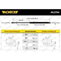 Monroe Gasfeder, Koffer-/Laderaum FIAT ML5784