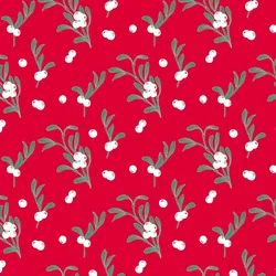 Clairefontaine Geschenkpapierrolle Excellia 80g 50x0,70m, Mistezweige - Rot 202058C