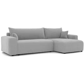idohome Ecksofa Polyester 3-Sitzer Grau