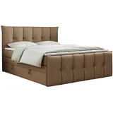 MKS Boxspringbett 120 x 200 cm H3 Braun