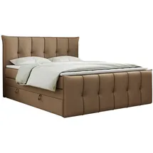 MKS Boxspringbett 120 x 200 cm H3 Braun