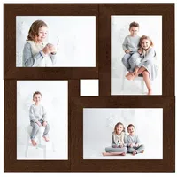 VidaXL Collage Bilderrahmen für 4x(13x18 cm) Fotos Dunkelbraun MDF