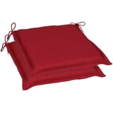 GO-DE Sitzkissen »Dora«, 2er Set, 45x47 cm, rot