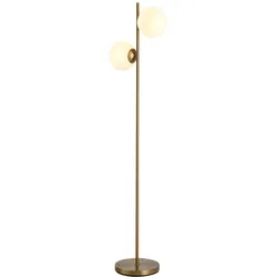 HOMCOM Stehleuchte Stahl, Glas
