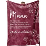 Anugsoe Muttertagsgeschenke für Mama, Decke mit Ärmeln Geschenke für Mama, Beste Mutter Geschenk von Tochter und Sohn, Kuscheldecke mit Ärmeln Geschenk Mutter Muttertag Geburtstag