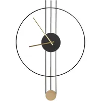 Beliani Wanduhr ANNIVIERS 44 cm Metall Schwarz