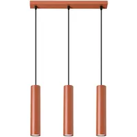 Sollux SL.1491 Pendelleuchte LAGOS 3-flammig rot Ø6cm GU10