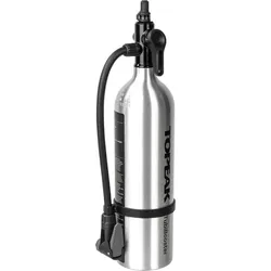 Topeak TubiBooster X Tubeless Drucklufttank Silber Modell 2025
