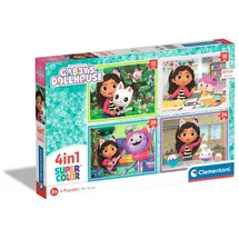CLEMENTONI Puzzle 4w1 Super Kolor Gabby's Dollhouse