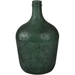 Dekovase AM DESIGN "Grüne Flaschenvase", grün, B:18cm H:30cm, Glas, Vasen, aus recyceltem Glas – beständig und stilvoll