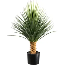 Creativ green Kunstpflanze CREATIV GREEN "Yucca Rostrata auf Stamm", grün (grün, grau), H:85cm, Kunstpflanzen, Kunstpflanze, auf Stamm