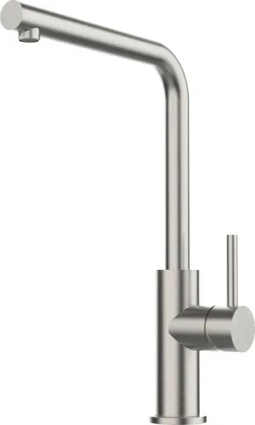 Systemceram Skiva - Hochdruckarmatur mit Festauslauf mit 5 Jahre Garantie, Edelstahl massiv, 10040, ca. 35 cm hoch