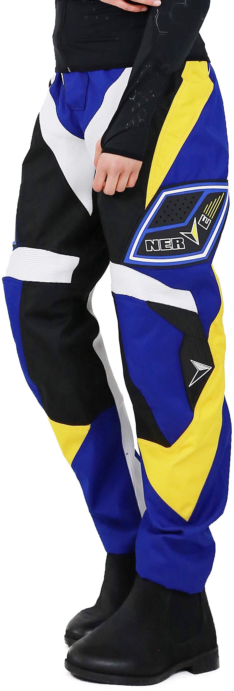 Nerve Shop Motocross Enduro Offroad Quad Cross Hose Herren Damen - schwarz-blau - L