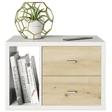 Phoenix Raumteiler-Regal Fortuna Beistelltisch / Nachttisch inkl. Schubladencontainer - weiss