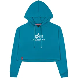 Alpha Industries Basic Cos Kapuzenpullover Blue Lagoon L