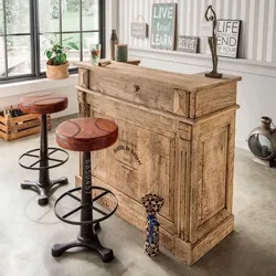 Barschrank Chicago Holz Orange Mango