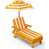 Costway Sonnenliege 92 x 49 x 106 cm Orange