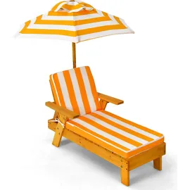 Costway Sonnenliege 92 x 49 x 106 cm Orange
