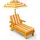 Costway Sonnenliege 92 x 49 x 106 cm Orange