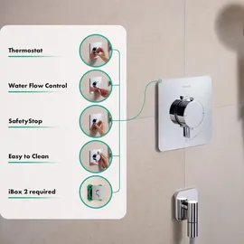 Hansgrohe Ecostat Comfort Q Duschthermostat Unterputz für 1 Verbraucher Chrom 33712000