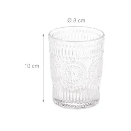 Relaxdays Vintage Trinkgläser 4er Set 0,3 l