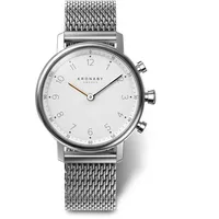 KRONABY Damen Hybrid Uhr Edelstahl 316L - Saphirglas Hochfest - Wasserdicht 10 ATM - Musiksteuerung - Schritte - Benachrichtigt und lehnt Anrufe ab S0793/1 - Nord
