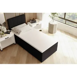 Meise Möbel meise.möbel Boxspringbett Catania 120 x 200 cm, Stoff Grau