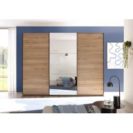SchlafKONTOR Schwebetürenschrank Bravo 270 x 210 x 60 cm Beige