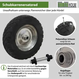 Trutzholm Schubkarrenrad 4,80/4,00-8 grau/schwarz