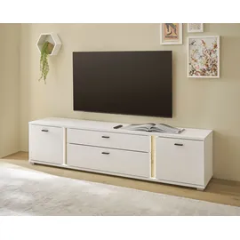 Home Affaire Long Island Lowboard 200 cm Weiß Kunststoff/Metall/Holzwerkstoff