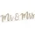 Partydeco Holzschriftzug Mr & Mrs 50 x 10 cm gold