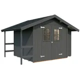 PALMAKO Gerätehaus »Marcus«, Aufstellmaße BxTxH: 384 x 289 x 240 cm, lackiert, Holz - grau