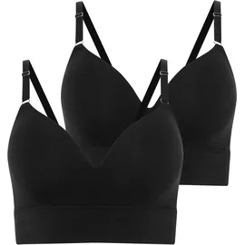 Jockey Seamfree Comfort Bralette Schwarz XL