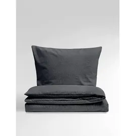 BIERBAUM Chic Uni Unifarben Grau 135 x 200 cm + 2 x 40 x 80 cm
