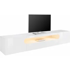 INOSIGN Lowboard »Real,TV-Kommode,TV-Möbel,Breite 240cm kompl. hochglanz lackiert«, mit 2 abgerundeten Türen, 1 Klappe, die ein ovales offenes Fach bilden