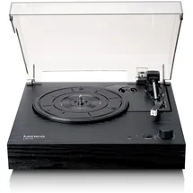 Lenco LS-15BK - Plattenspieler mit Bluetooth®, zwei integrierten Lautsprechern und AT3600L Tonabnehmer - Schwarz