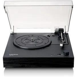 Lenco LS-15BK - Plattenspieler mit Bluetooth®, zwei integrierten Lautsprechern und AT3600L Tonabnehmer - Schwarz