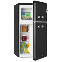 Klarstein Irene Retro-Kühl-Gefrierkombination (85 l, 860 mm hoch, Schwarz)